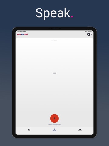 104.9 The Wolf iPad screenshot