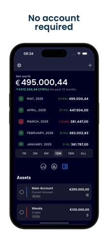 Net Worth Tracker - AssetView iPhone screenshot