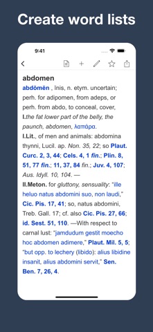Latin Dictionary Lewis & Short screenshot