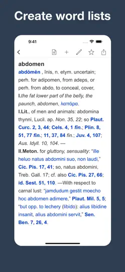 Screenshot von Latin Dictionary Lewis & Short auf dem iPhone 2