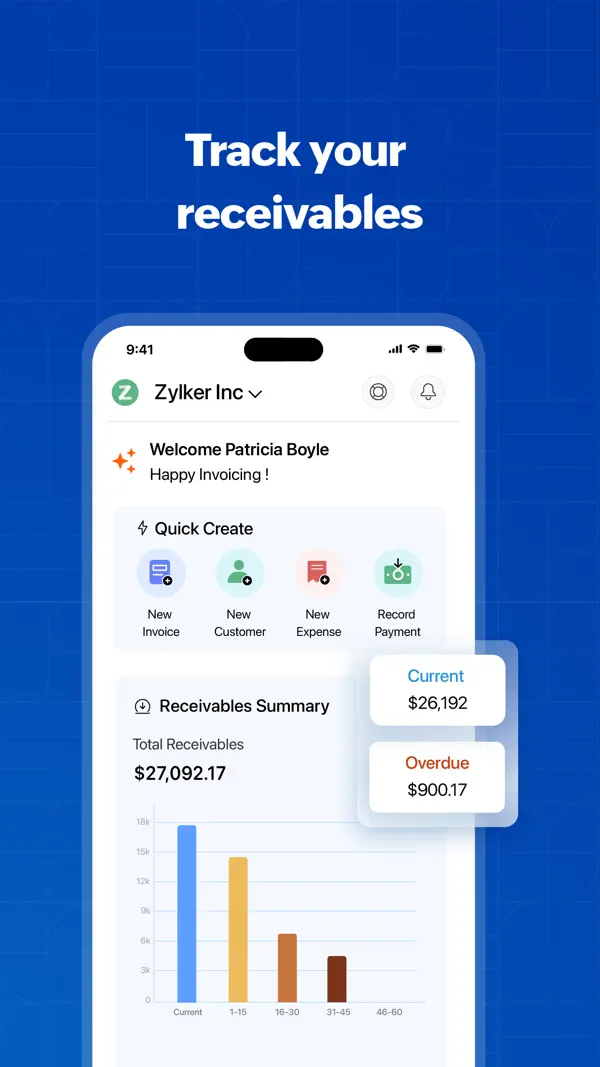 Zoho Invoice – Abrechnungsapp Screenshot 5