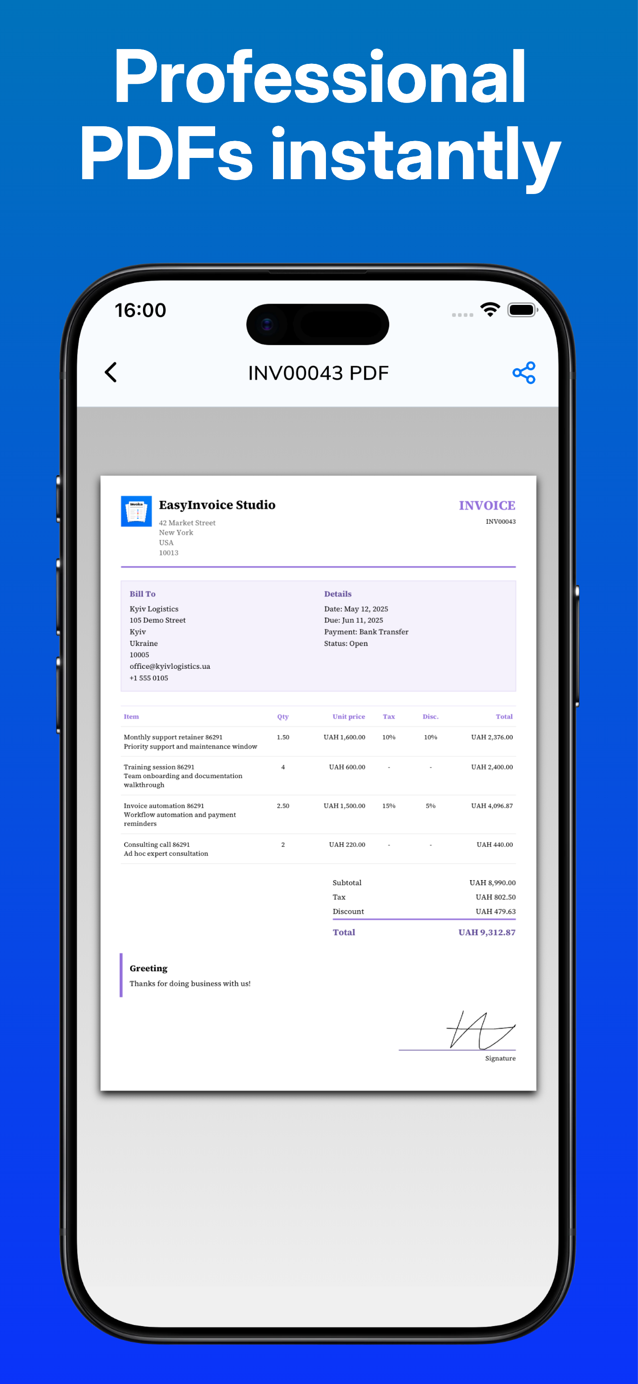 easyInvoice - Invoice maker screenshot 5