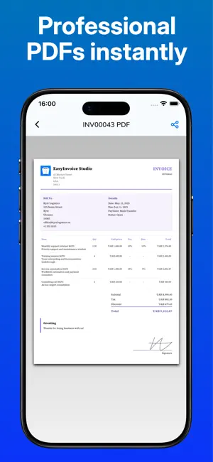 easyInvoice - Invoice maker iPhone screenshot 5
