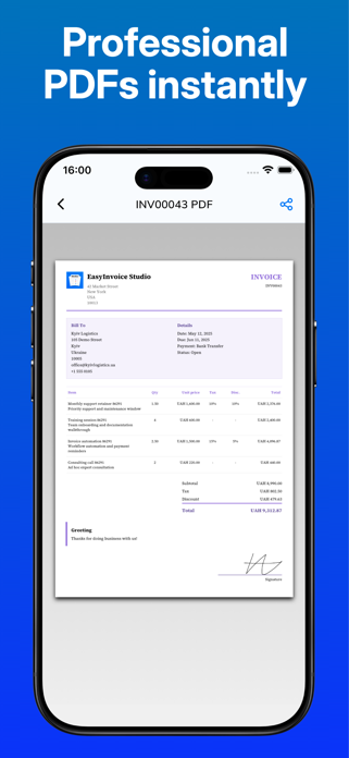 easyInvoice - Invoice maker Screenshot 5 of 5