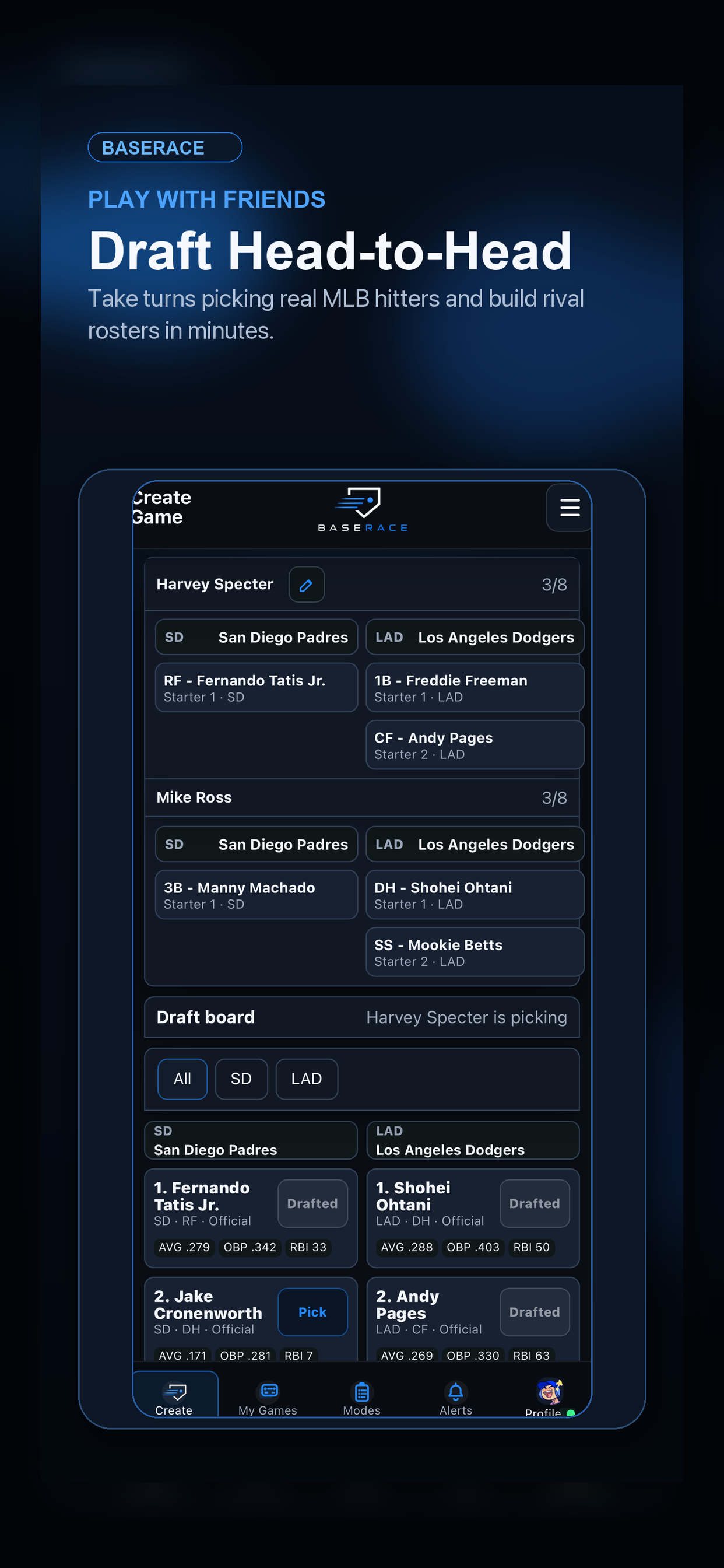 BaseRace: Fantasy Baseball screenshot 3
