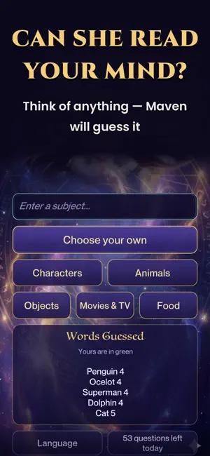 Mind Reader, Mystic Maven Game screenshot 1