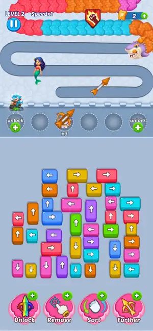 Mermaid Escape Arrow Puzzle screenshot 1