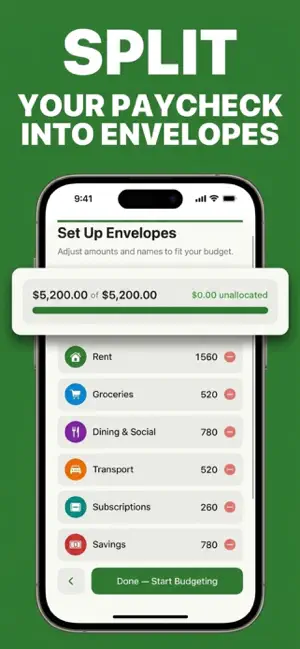 Stow: Envelope Budget Tracker screenshot 1