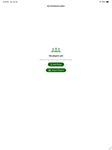 MyPickleballLadder iPad screenshot