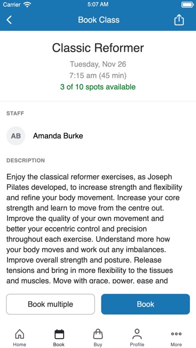 Finesse Pilates Screenshot