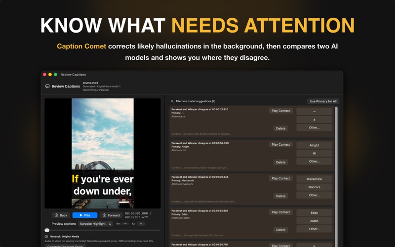 Caption Comet screenshot