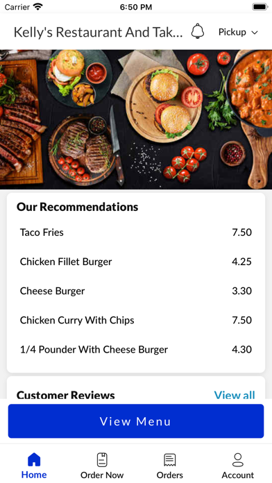 Kelly's Restaurant & Takeaway Screenshot