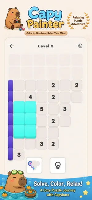 Capy Painter - Logic Game screenshot 1