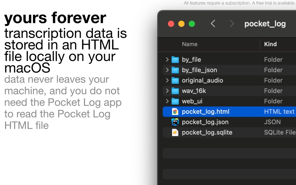 #6. Pocket Log Transcription (macOS) Podle: Enzo Maddalena