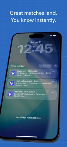 Vibeworker: Alerts for Upwork Screenshot 2 of 3