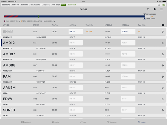 Lido mBriefing iPad screenshot 4 - Navigation app