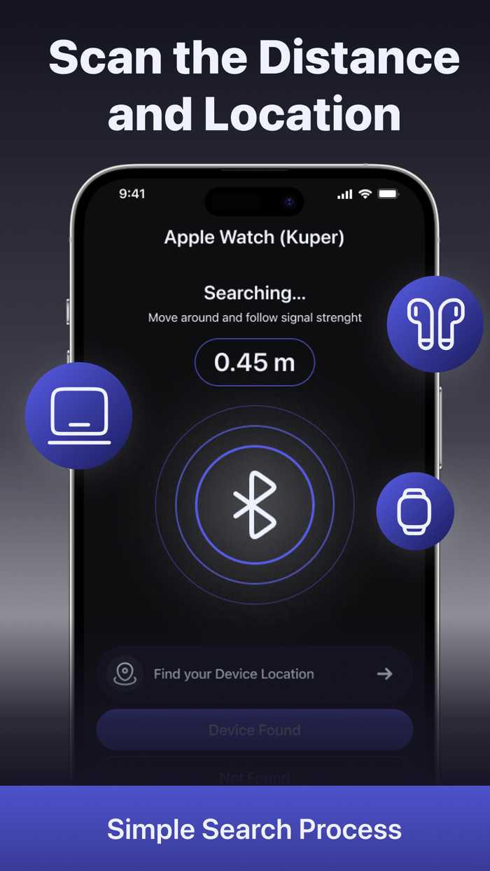 Bluetooth Finder. Lost Scanner