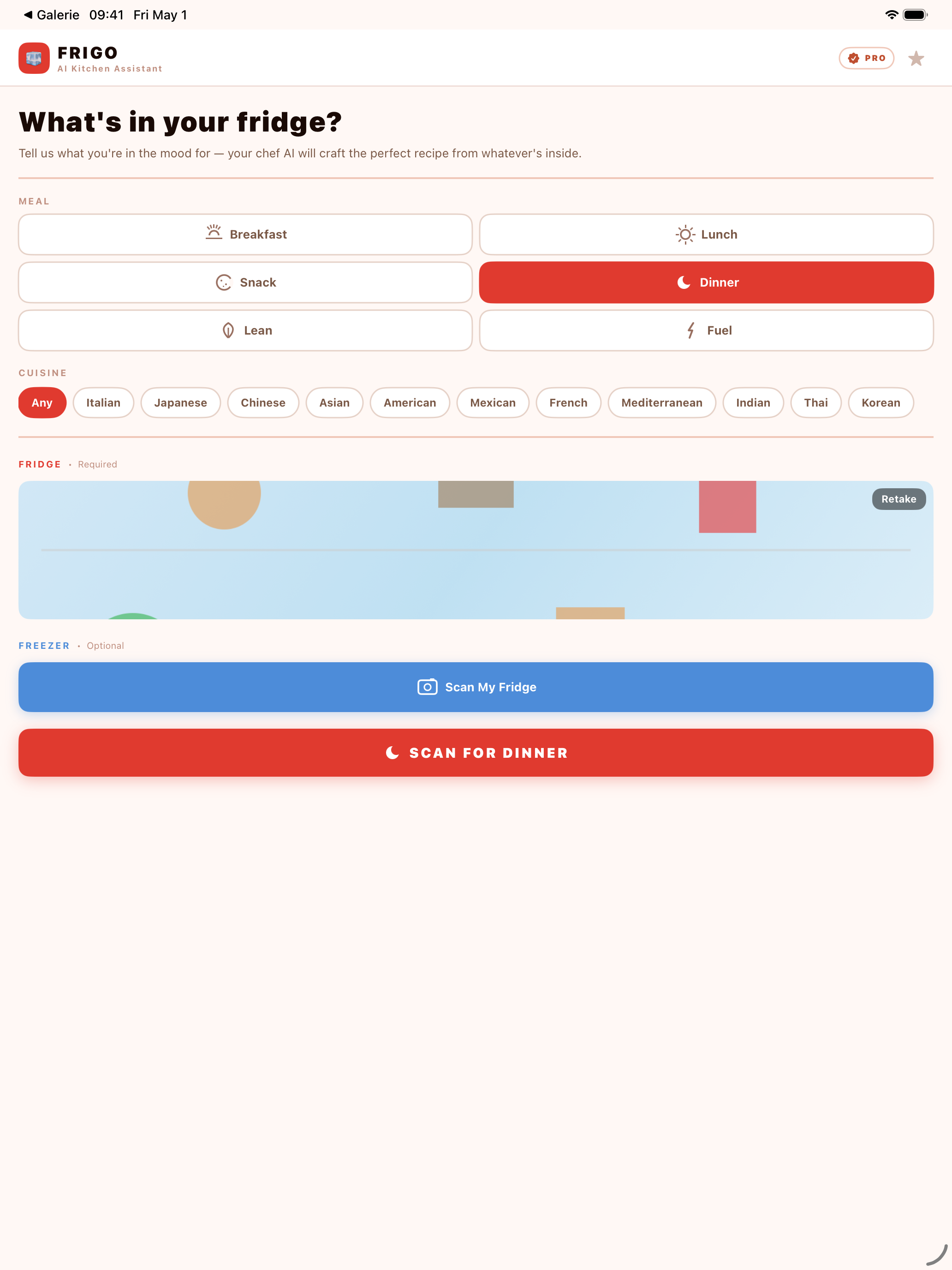 Frigo - AI Recipe Finder