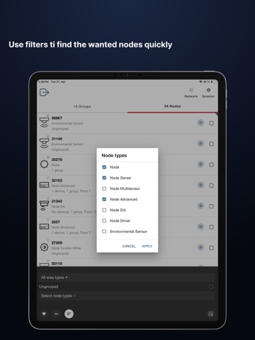 Helvar ActiveAhead iPad screenshot