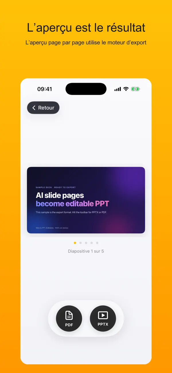 Screenshot #1 pour 網頁轉 PPT (可編輯) - 手機版