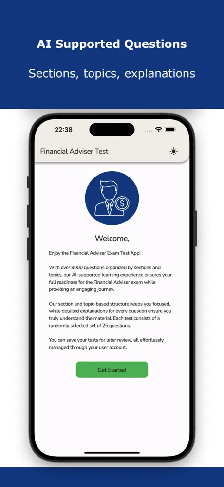 Financial Adviser Exam Test Screenshot 2