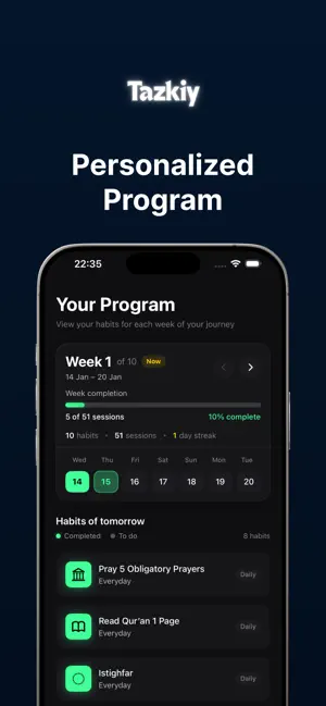 Tazkiy: Muslim 70 Day Habit screenshot 3