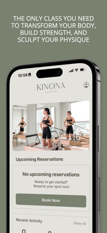 Kinona Pilates Studio iPhone screenshot