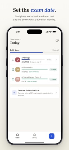 StudyLess: Exam Flashcards screenshot
