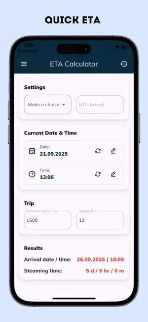 ETA Calculator screenshot 2