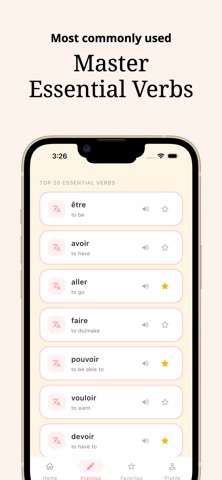 French Conjugation Practice iPhone screenshot