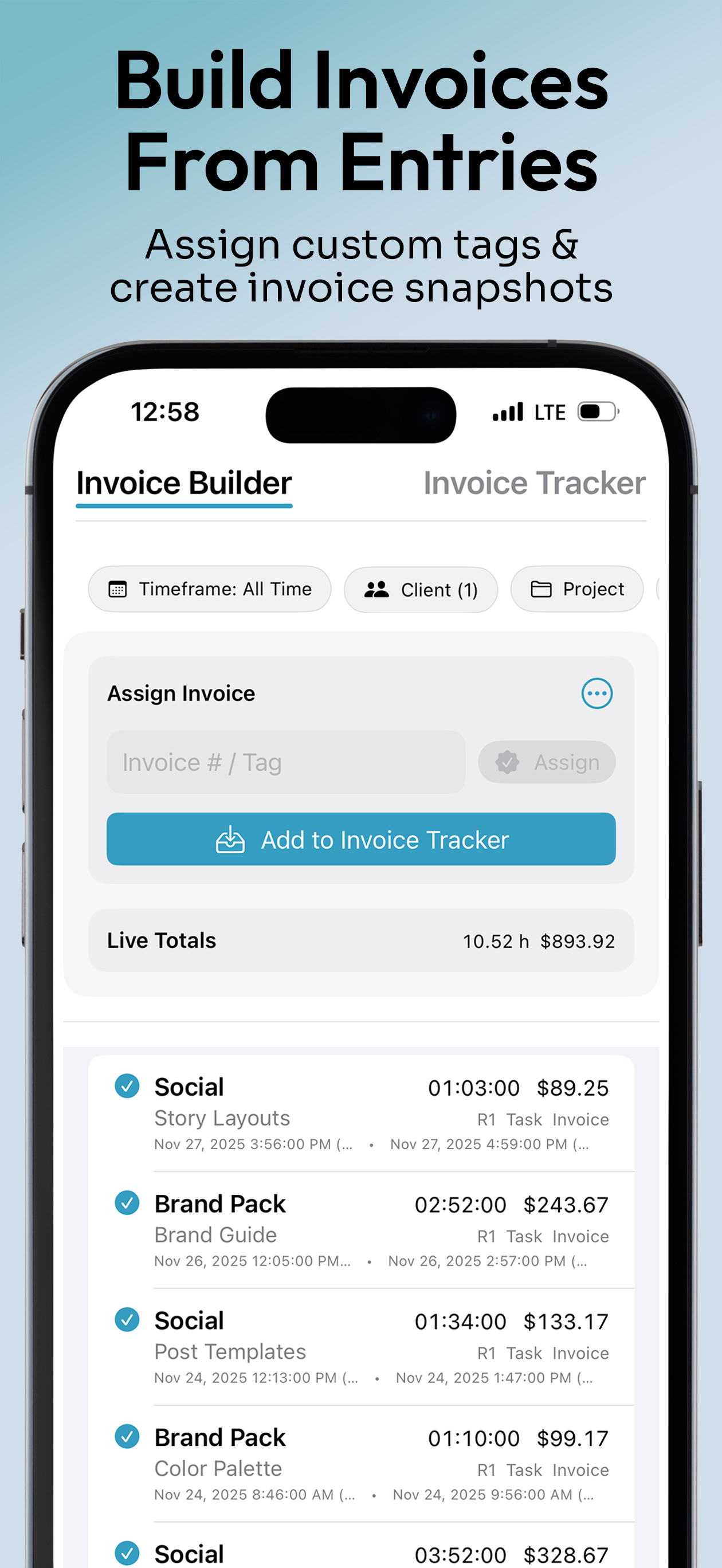 MyTime: Time & Invoice Tracker screenshot 5