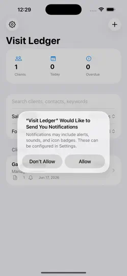 Captura de pantalla de Registro De Visitas2026 en iPhone 1