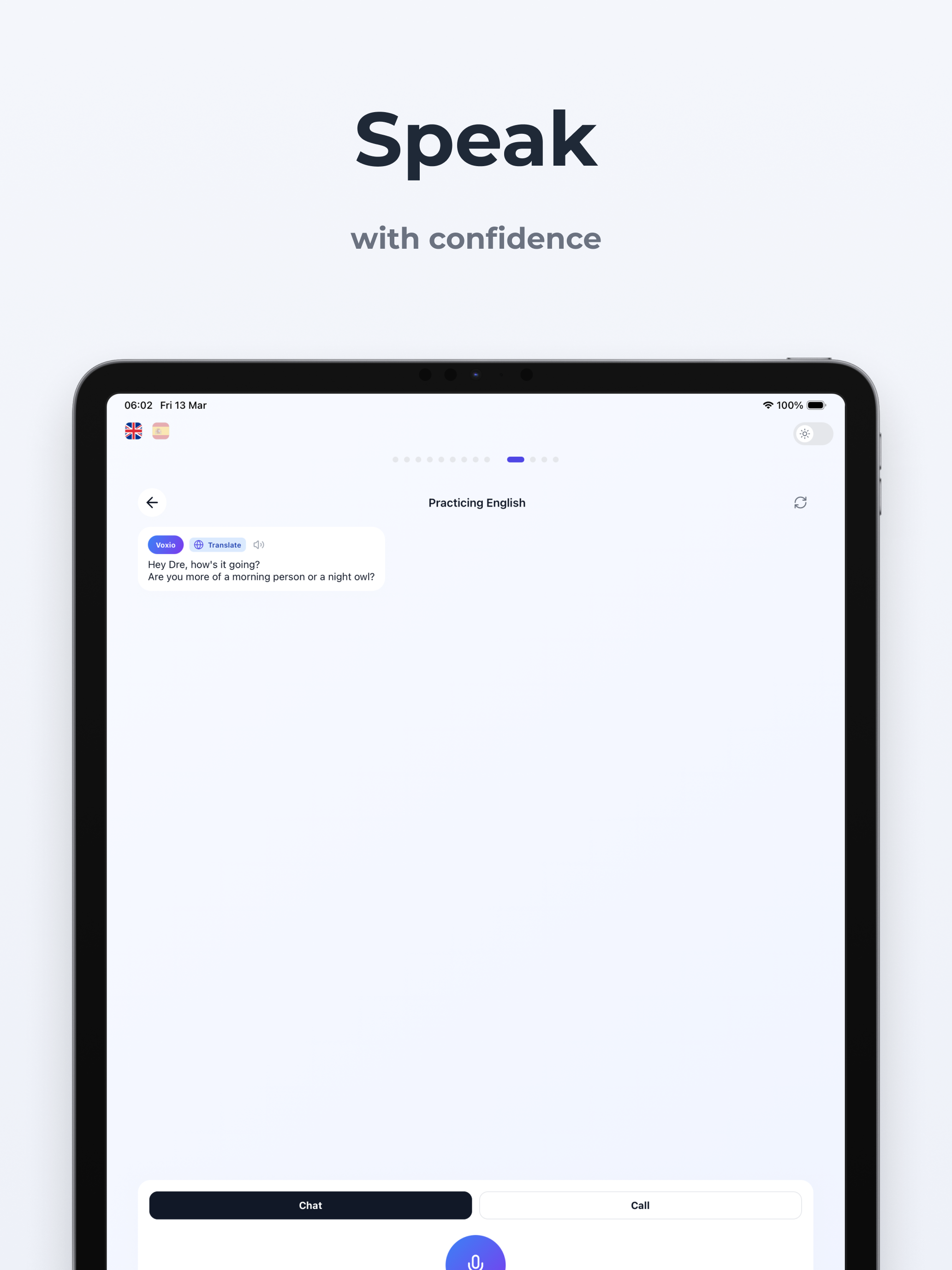 Voxio - AI Language Speaking