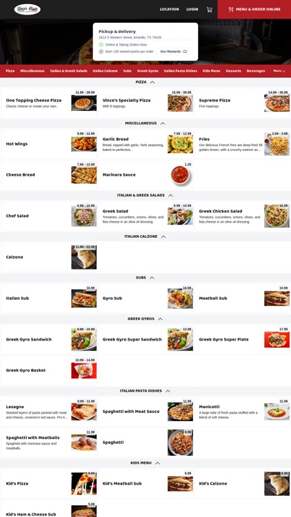 Vince's Italian Pizza