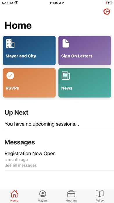 U.S. Conference of Mayors Screenshot