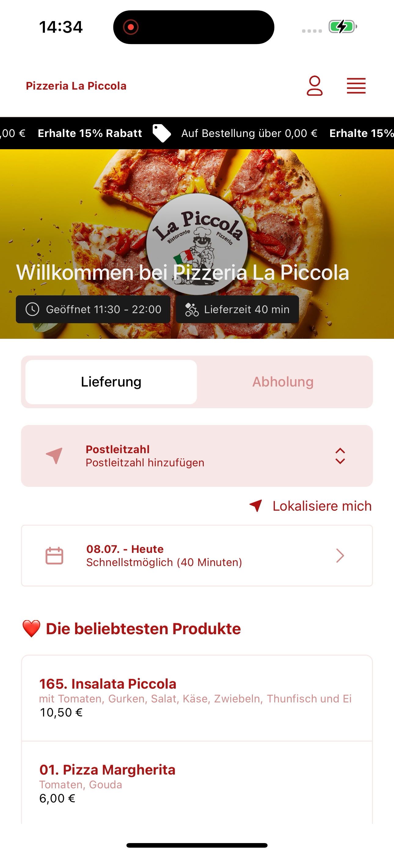 Pizzeria La Piccola Ascheberg screenshot 5