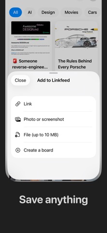Linkfeed: Save and Organise screenshot