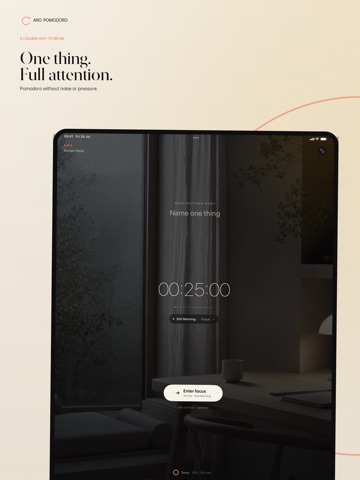 Aro: Pomodoro Focus Timer ipad screenshot 2