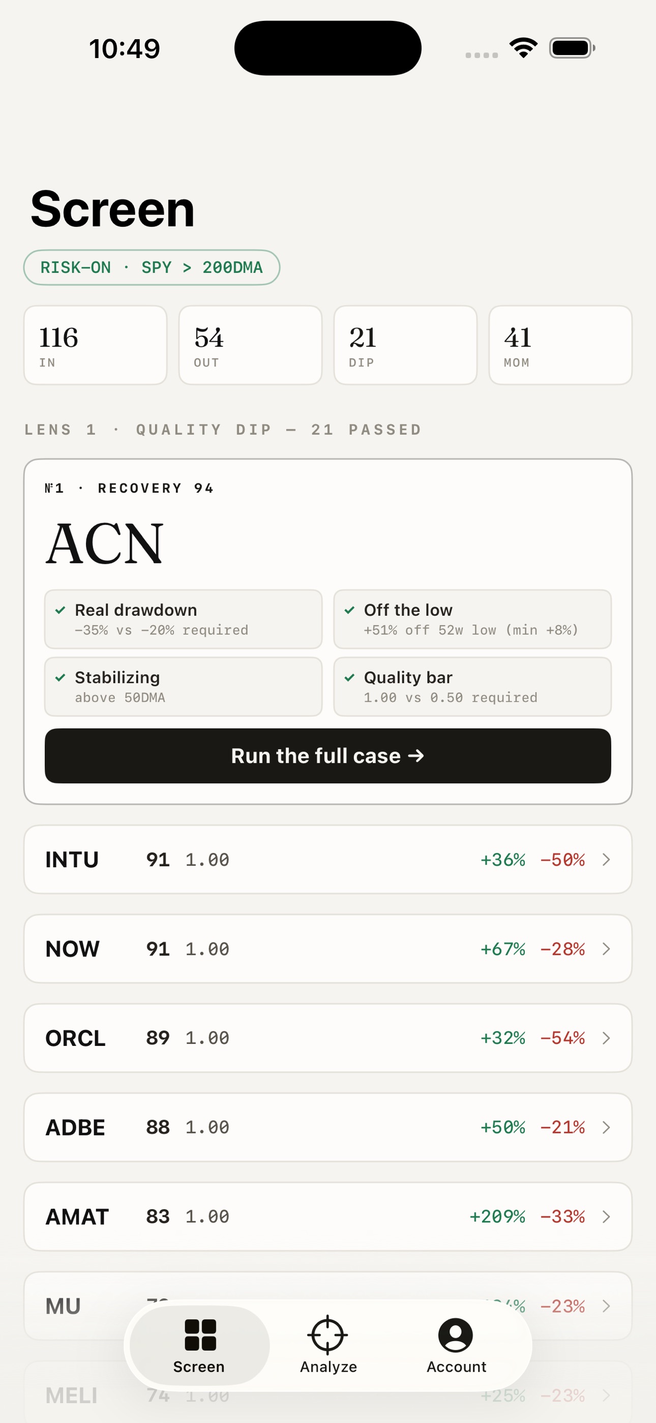 Screenshot 1 of OwnerLedger: Value Investing