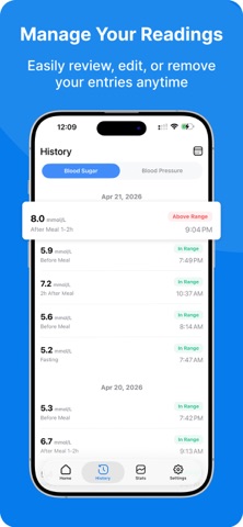 BioMon: Glucose & BP Tracker screenshot