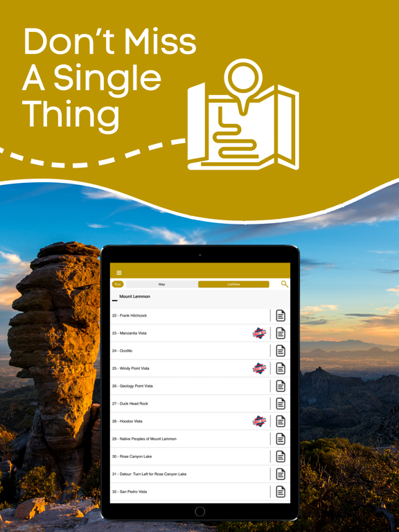 Mount Lemmon GPS Audio Tour iPad screenshot 4 - Travel app