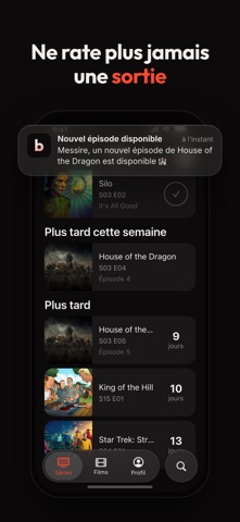 Bingers : suivi séries & films iPhone screenshot 2
