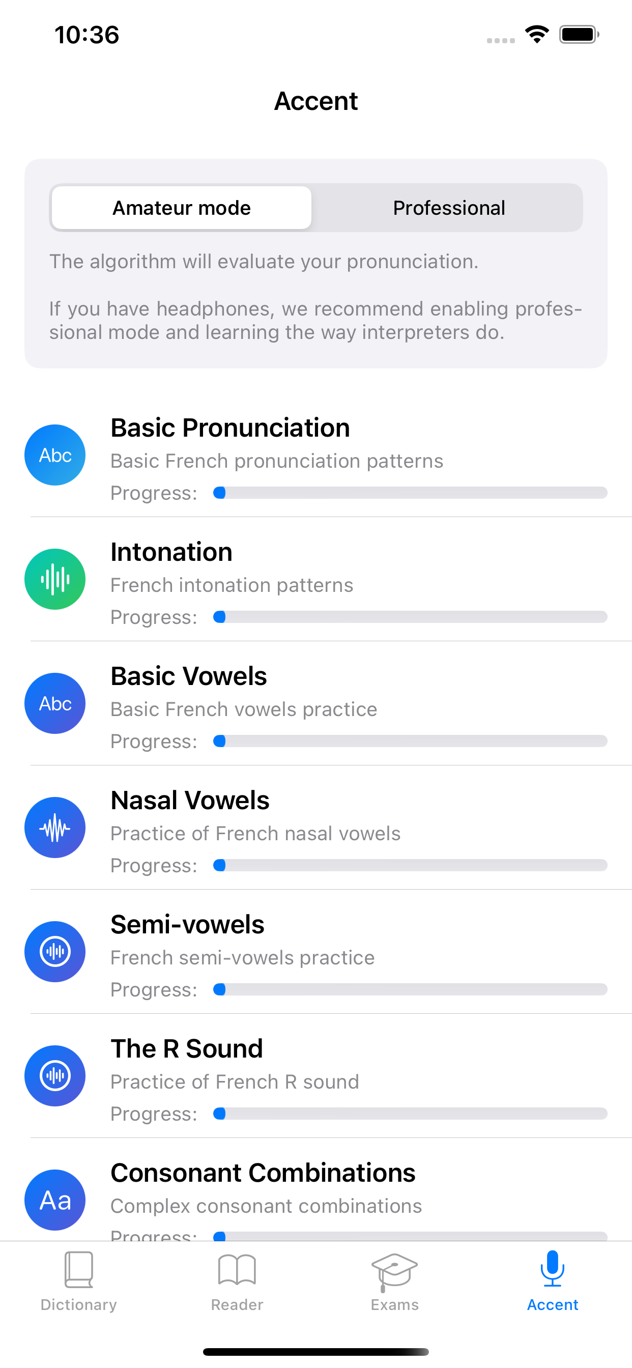French Pro: dictionary & exams