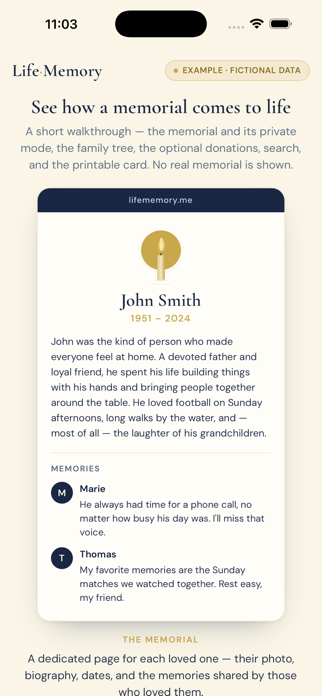 Lifememory:Memorials Screenshot 2 of 9