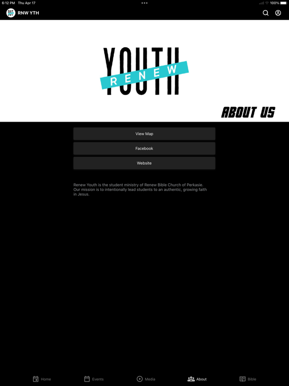 Renew Youth Student Ministry iPad screenshot 4 - Education app