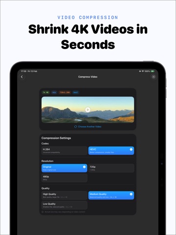 Image Video PDF Compressor iPad screenshot