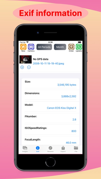 Photo Exif Viewer & Rename
