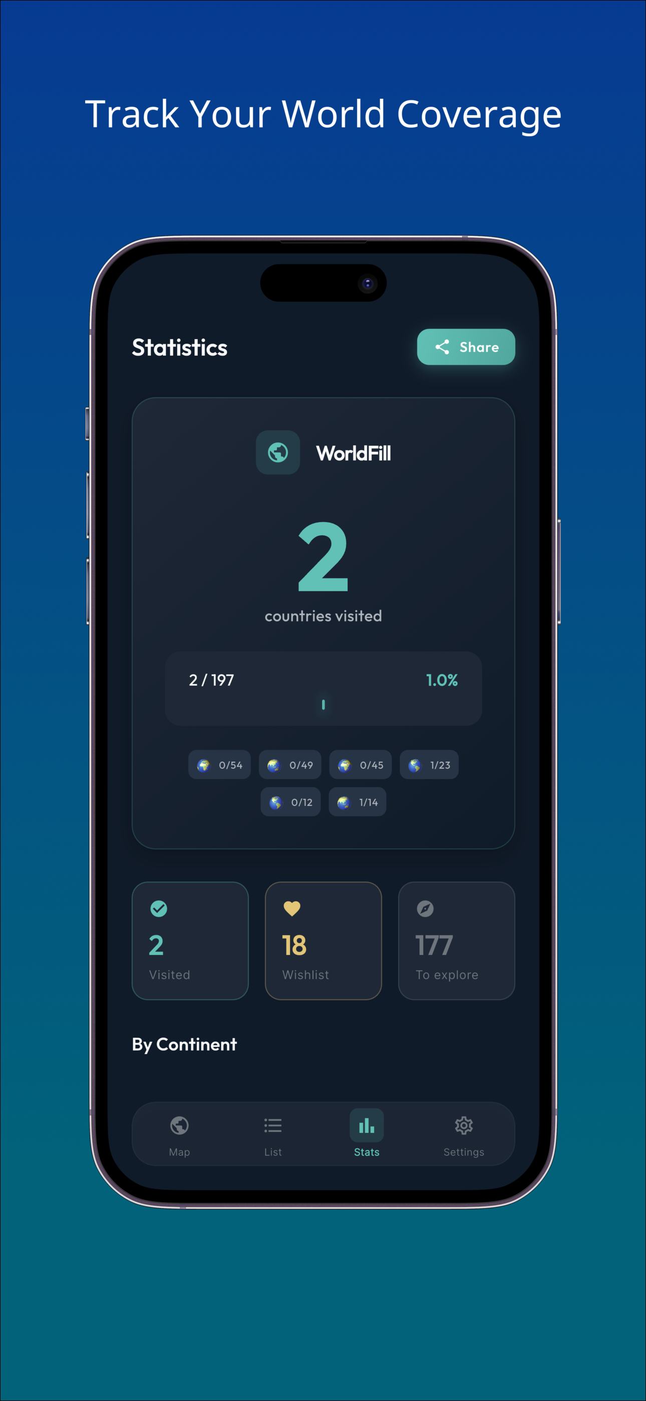 WorldFill - Travel Map screenshot 3