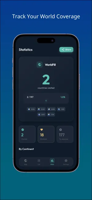 WorldFill - Travel Map screenshot 3
