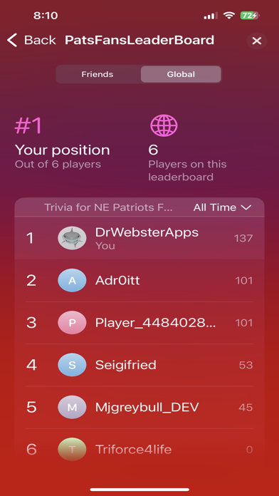 Trivia for NE Patriots Fans Screenshot